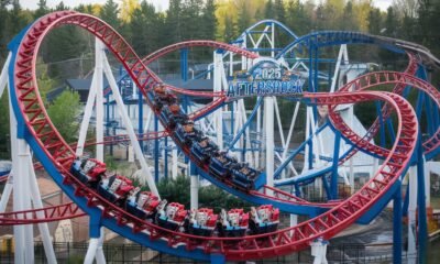 2025 Aftershock roller coaster at Silverwood Theme Park